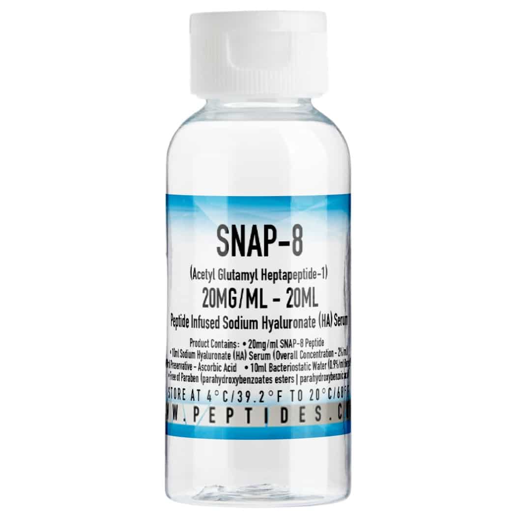 snap 8 20mg/ml – 20ml (acetyl glutamyl heptapeptide 1) – peptide infused sodium hyaluronate (ha) serum snap 8 20mg/ml – 20ml (acetyl glutamyl heptapeptide 1) – peptide infused sodium hyaluronate (ha) serum